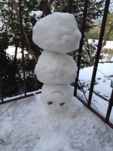 Snowman upside down